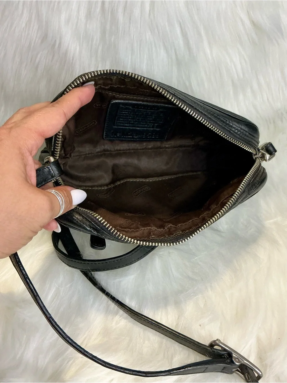 COACH Black Baguette Barrel Handbag No. M23-9589